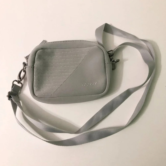 Vooray Sidekick Small  Crossbody Purse Gray Moto Bag - Picture 15 of 16